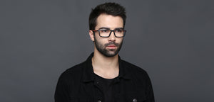 Black Rectangle Full Rim Unisex Eyeglasses by Lenskart Air Online-117273