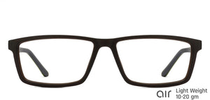 Brown Rectangle Full Rim Unisex Eyeglasses by Lenskart Air Online-117276