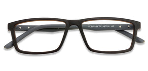 Brown Rectangle Full Rim Unisex Eyeglasses by Lenskart Air Online-117276