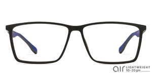 Grey Rectangle Full Rim Unisex Eyeglasses by Lenskart Air Online-117279