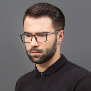 Grey Rectangle Full Rim Unisex Eyeglasses by Lenskart Air Online-117279