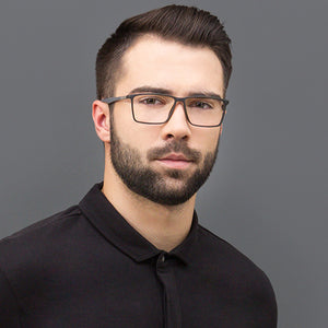 Grey Rectangle Full Rim Unisex Eyeglasses by Lenskart Air Online-117279