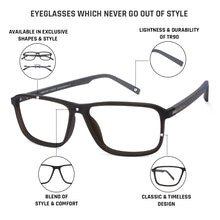 Load image into Gallery viewer, Grey Rectangle Full Rim Unisex Eyeglasses by Lenskart Air Online-117286
