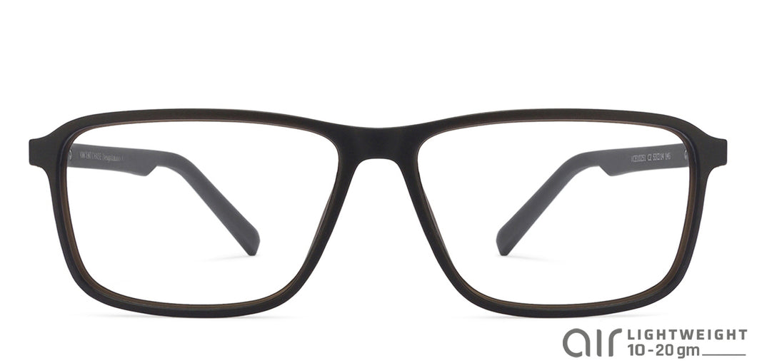 Grey Rectangle Full Rim Unisex Eyeglasses by Lenskart Air Online-117286