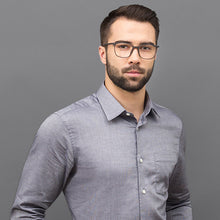 Load image into Gallery viewer, Grey Rectangle Full Rim Unisex Eyeglasses by Lenskart Air Online-117286