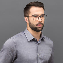 Load image into Gallery viewer, Grey Rectangle Full Rim Unisex Eyeglasses by Lenskart Air Online-117286