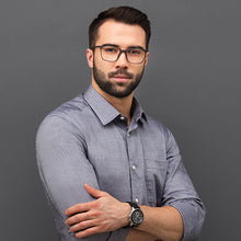 Load image into Gallery viewer, Grey Rectangle Full Rim Unisex Eyeglasses by Lenskart Air Online-117286