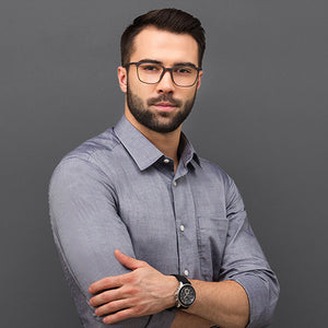 Grey Rectangle Full Rim Unisex Eyeglasses by Lenskart Air Online-117286