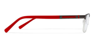 Gunmetal Rectangle Half Rim Unisex Eyeglasses by Vincent Chase Online-117948