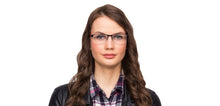 Load image into Gallery viewer, Gunmetal Rectangle Half Rim Unisex Eyeglasses by Vincent Chase Online-117948