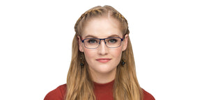 Blue Rectangle Full Rim Unisex Eyeglasses by Vincent Chase Online-117962
