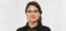 Load image into Gallery viewer, Gunmetal Rectangle Half Rim Unisex Eyeglasses by Vincent Chase Online-117964
