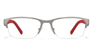 Gunmetal Rectangle Half Rim Unisex Eyeglasses by Vincent Chase Online-117964