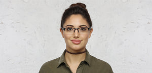 Blue Rectangle Half Rim Unisex Eyeglasses by Vincent Chase Online-117967