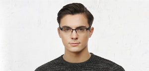 Blue Rectangle Half Rim Unisex Eyeglasses by Vincent Chase Online-117967