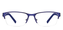 Load image into Gallery viewer, Blue Rectangle Half Rim Unisex Eyeglasses by Vincent Chase Online-117967