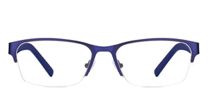 Blue Rectangle Half Rim Unisex Eyeglasses by Vincent Chase Online-117967