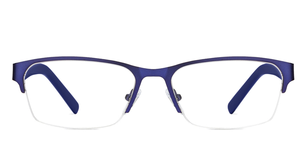 Blue Rectangle Half Rim Unisex Eyeglasses by Vincent Chase Online-117967