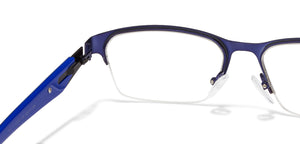 Blue Rectangle Half Rim Unisex Eyeglasses by Vincent Chase Online-117967