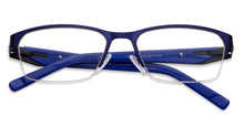 Load image into Gallery viewer, Blue Rectangle Half Rim Unisex Eyeglasses by Vincent Chase Online-117967