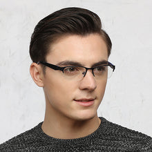 Load image into Gallery viewer, Blue Rectangle Half Rim Unisex Eyeglasses by Vincent Chase Online-117967