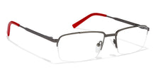 Load image into Gallery viewer, Gunmetal Rectangle Half Rim Unisex Eyeglasses by Vincent Chase VC-117969