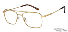 Load image into Gallery viewer, Gold Square Full Rim Unisex Eyeglasses by Vincent Chase Online-117973