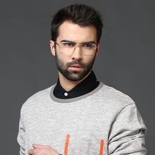 Load image into Gallery viewer, Gold Square Full Rim Unisex Eyeglasses by Vincent Chase Online-117973