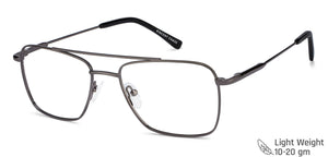 Gunmetal Square Full Rim Unisex Eyeglasses by Vincent Chase VC-117974