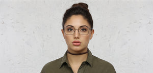 Brown Rectangle Full Rim Unisex Eyeglasses by Vincent Chase Online-117980