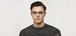 Brown Rectangle Full Rim Unisex Eyeglasses by Vincent Chase Online-117980