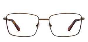 Brown Rectangle Full Rim Unisex Eyeglasses by Vincent Chase Online-117980