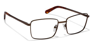 Brown Rectangle Full Rim Unisex Eyeglasses by Vincent Chase Online-117980