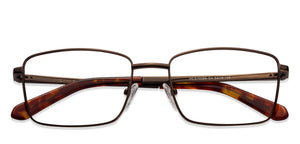 Brown Rectangle Full Rim Unisex Eyeglasses by Vincent Chase Online-117980