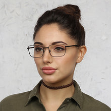 Load image into Gallery viewer, Brown Rectangle Full Rim Unisex Eyeglasses by Vincent Chase Online-117980
