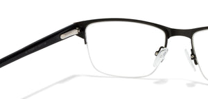 Black Rectangle Half Rim Unisex Eyeglasses by Vincent Chase Online-117981