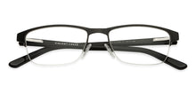 Load image into Gallery viewer, Black Rectangle Half Rim Unisex Eyeglasses by Vincent Chase Online-117981