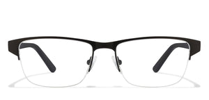 Black Rectangle Half Rim Unisex Eyeglasses by Vincent Chase Online-117981