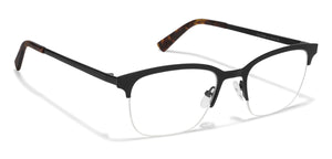 Black Wayfarer Half Rim Unisex Eyeglasses by Vincent Chase Online-118019