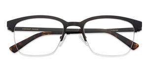 Black Wayfarer Half Rim Unisex Eyeglasses by Vincent Chase Online-118019