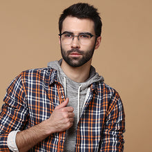 Load image into Gallery viewer, Black Wayfarer Half Rim Unisex Eyeglasses by Vincent Chase VC-118023