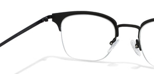 Black Wayfarer Half Rim Unisex Eyeglasses by Vincent Chase VC-118023