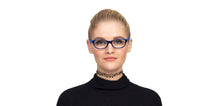 Load image into Gallery viewer, Blue Cat Eye Full Rim Women Eyeglasses by Vincent Chase VC-118144