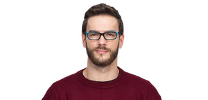 Blue Rectangle Full Rim Unisex Eyeglasses by Vincent Chase Online-118149