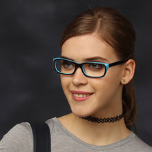 Load image into Gallery viewer, Blue Rectangle Full Rim Unisex Eyeglasses by Vincent Chase Online-118149