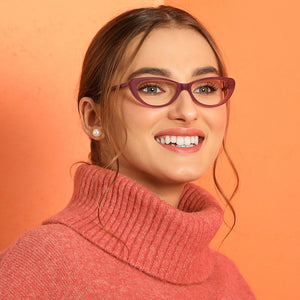 Purple Cat Eye Full Rim Women Eyeglasses by Vincent Chase Online-118200