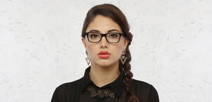 Black Rectangle Full Rim Unisex Eyeglasses by Vincent Chase Online-118374