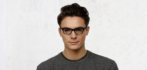 Black Rectangle Full Rim Unisex Eyeglasses by Vincent Chase Online-118374