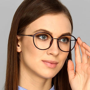 Grey Round Full Rim Unisex Eyeglasses by Lenskart Air Online-118421