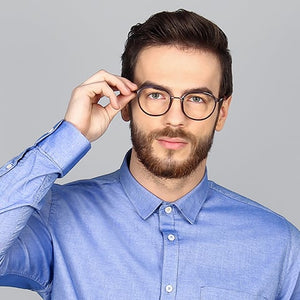 Grey Round Full Rim Unisex Eyeglasses by Lenskart Air Online-118421